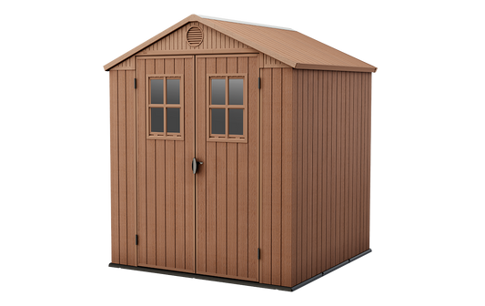 Gartenhaus Darwin 6X6 mit Vorderfenster Braun Keter