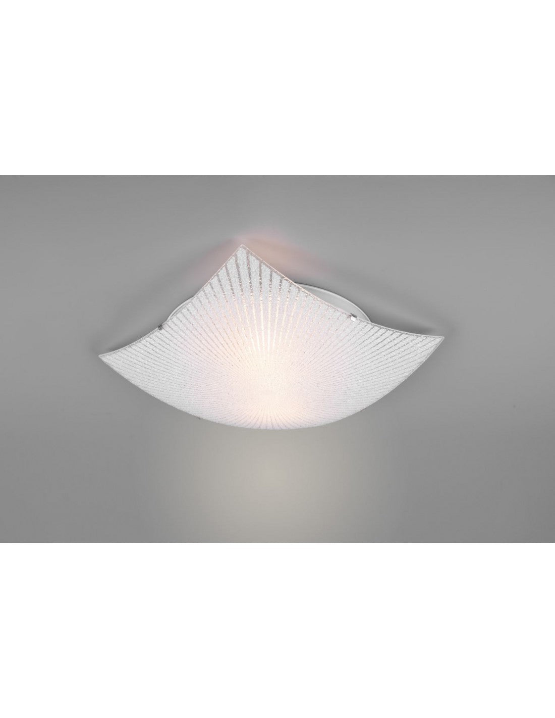 Plafoniera Quadrata Vetro Trasparente Elisa 2xE27 Trio Lighting