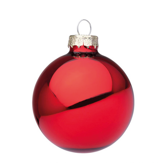 Glossy garnet red Christmas ball Ø6 cm