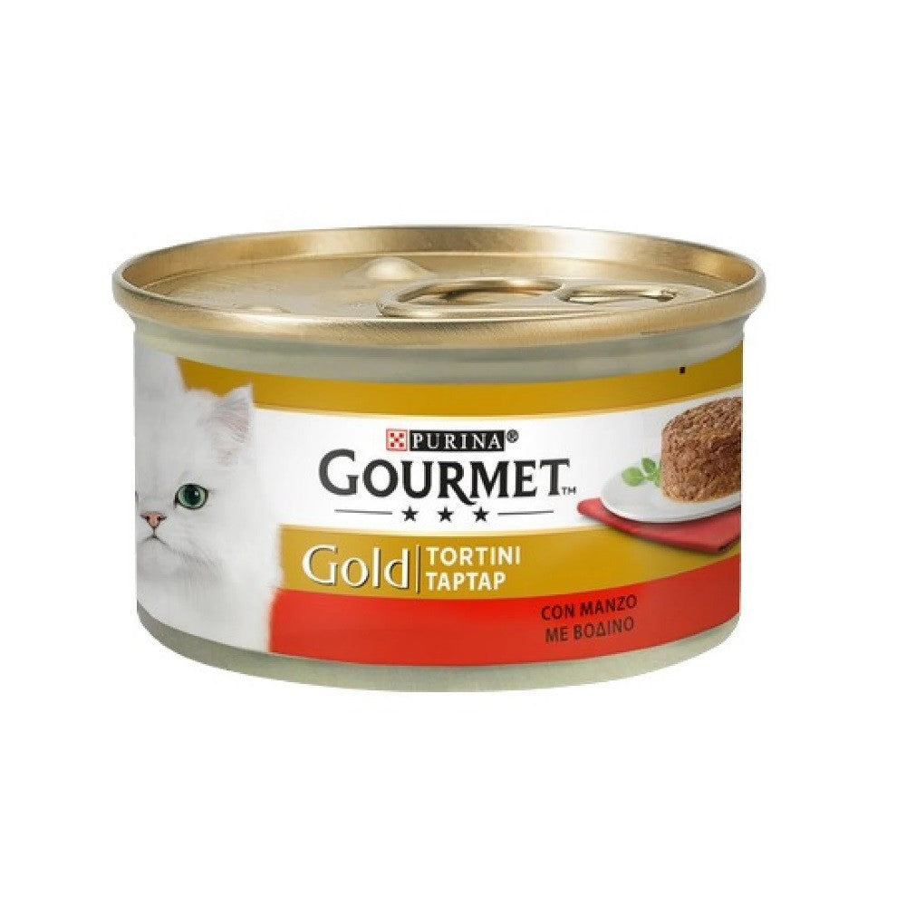 Gourmet Gold Cupcakes mit Purina Beef 85 Gramm