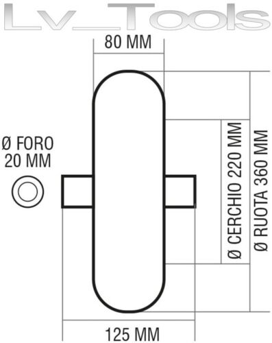 Carretilla de recambio antipinchazos D14 cm