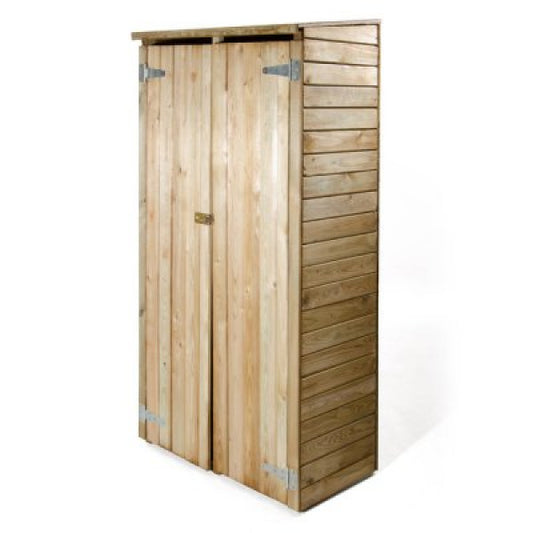 Garden wardrobe in impregnated wood 177h cm