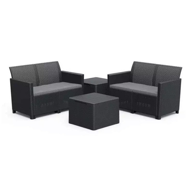 Keter Set 2 Sofas + 2 Aufbewahrungstische