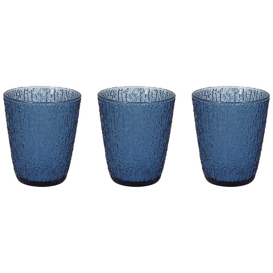 Set 3 Vasos Cristal Azul 280 Cc Línea DAVOR