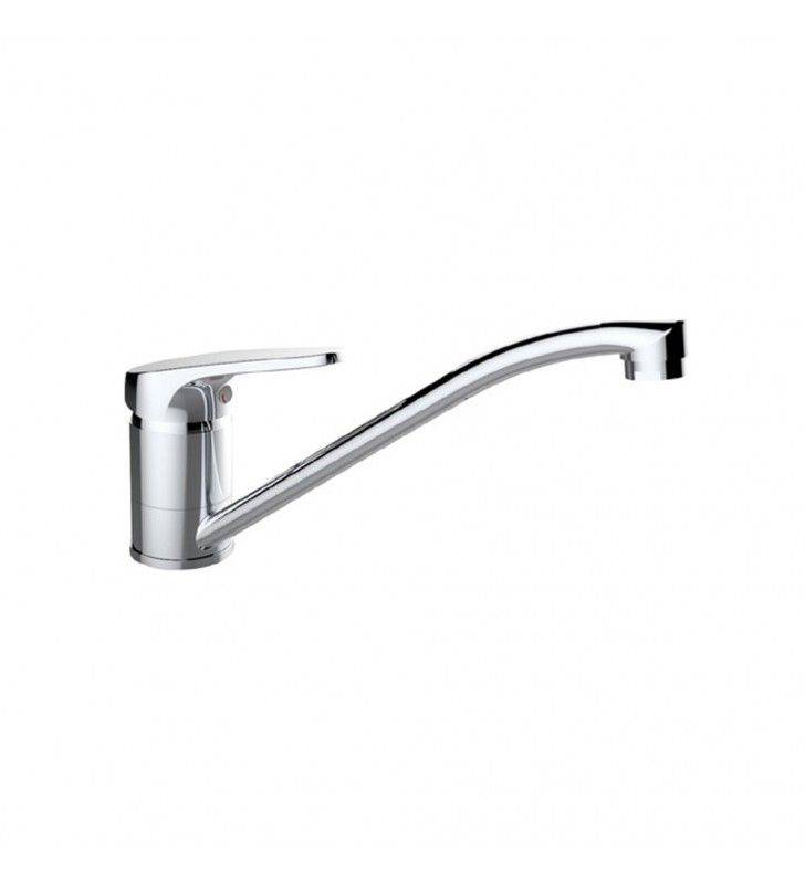 Mia series mixer with swivel spout for chromed sink.