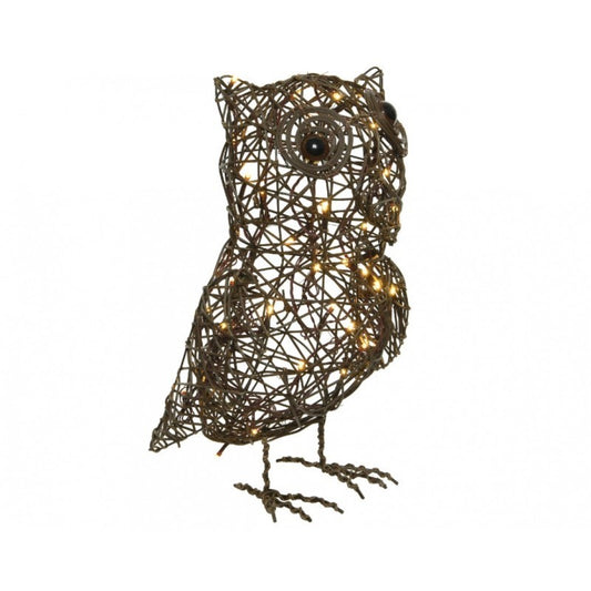 Metal owl with LED 38x26x h43 cm