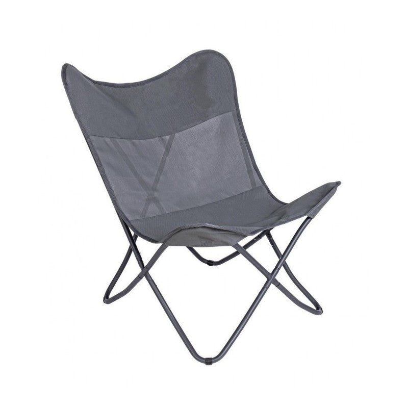 Butterfly camping chair Gabicce gray 77,5x81x89h cm