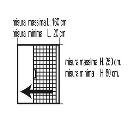 IRS-CE horizontales aufrollbares Moskitonetz 60 - 160x250 cm Weiß