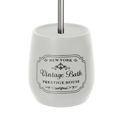 Elegantly designed toilet brush holder "New York" in white.