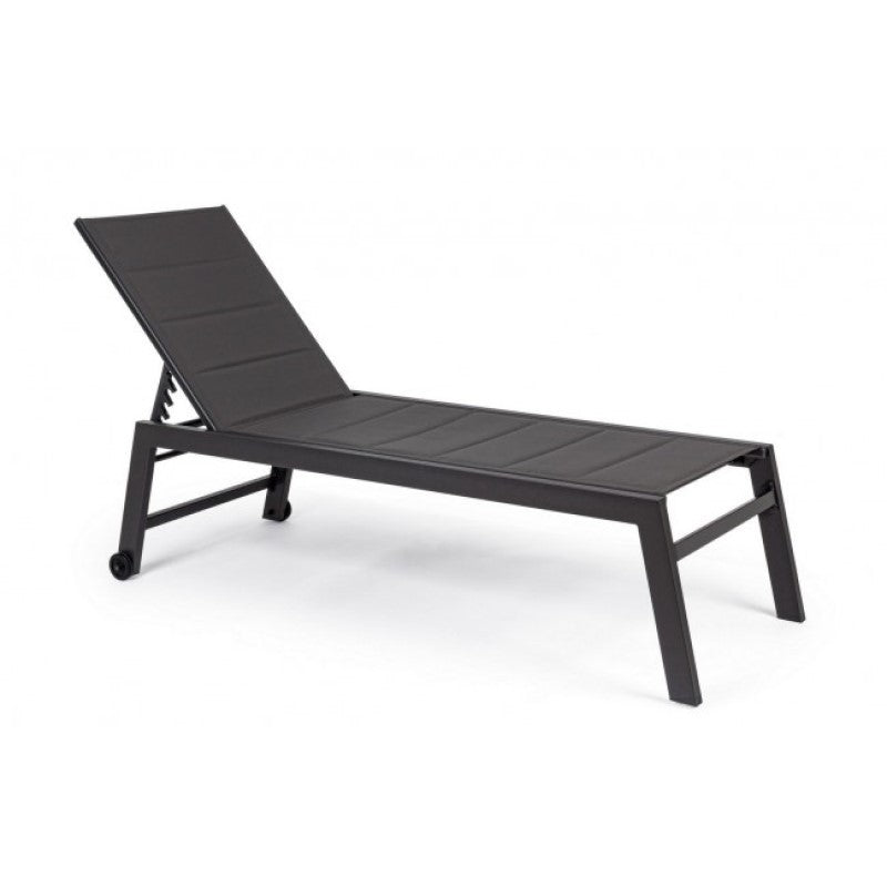 High cot in aluminum with wheels Hilde anthracite 32h cm