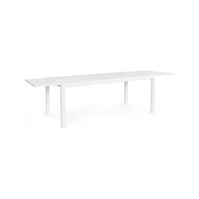 Hilde extendable table 200/300x100 cm in white aluminum