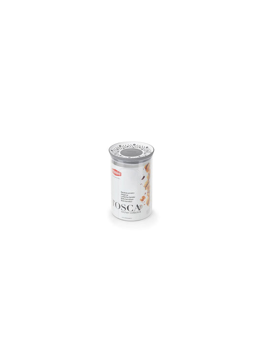 Round jar Tosca 55454, capacity 1,2lt, white/grey colour.