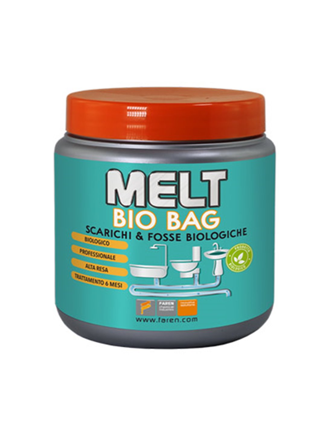 Melt Bio Bag - Ecological solution for drains and pits - Pack of 6 sachets of 50g