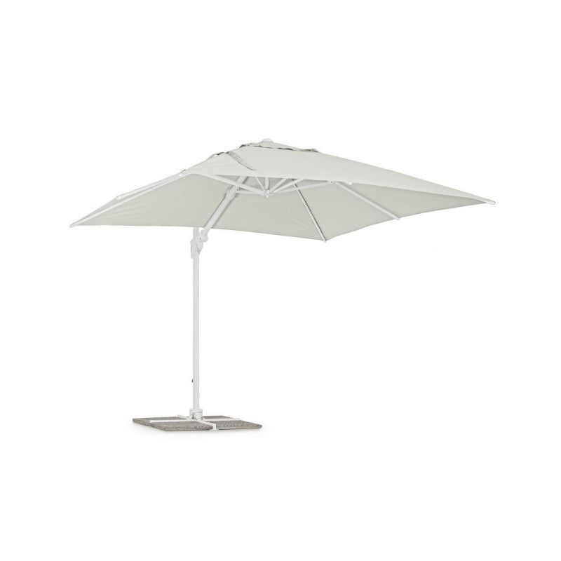 Eden umbrella with natural white-wood arm 3x3 m