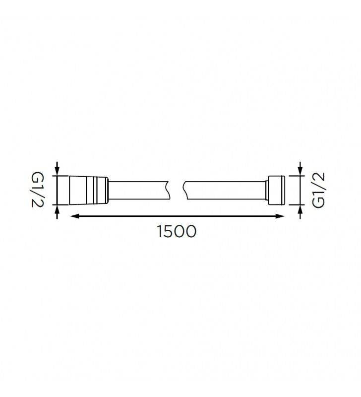 Flexible Stahldusche 150 cm