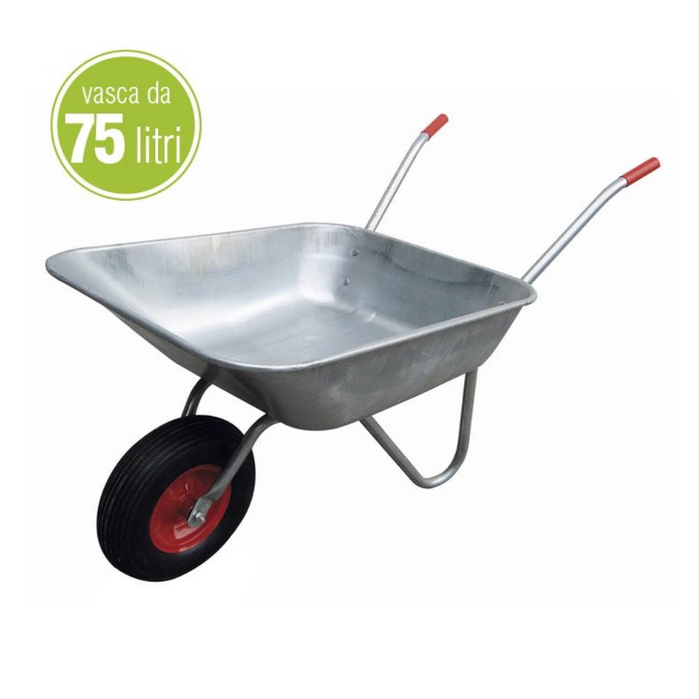 CARRETILLA EN ACERO GALVANIZADO 75 LT 1