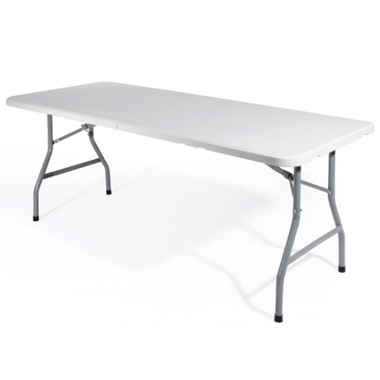 Mesa plegable plegable blanca 180x74xh74 cm exterior catering picnic