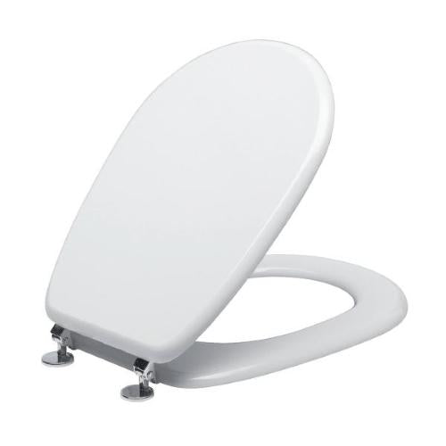 Toilet seat in white MDF wood for Ideal Standard model Lute