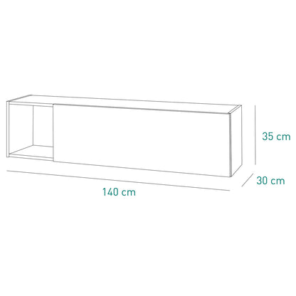 Vittoria wall unit with 1 door and 1 compartment