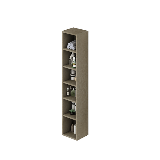 Multipurpose open wall unit in Clay color H180x30x30cm