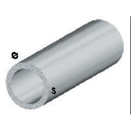 Perfil cromado de 100 mm de altura y tubo redondo de 12 mm de diámetro y 1 mm de espesor.