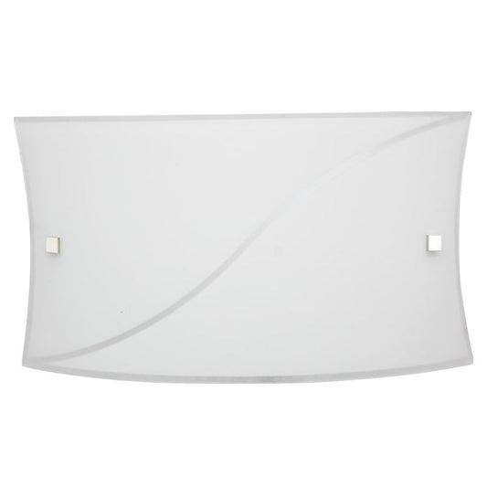 Wall Lamp 1xE27 White Frame Glass White Plate