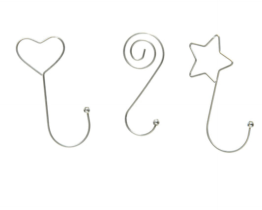 Assorted Hooks 3,5 Cm Silver Color