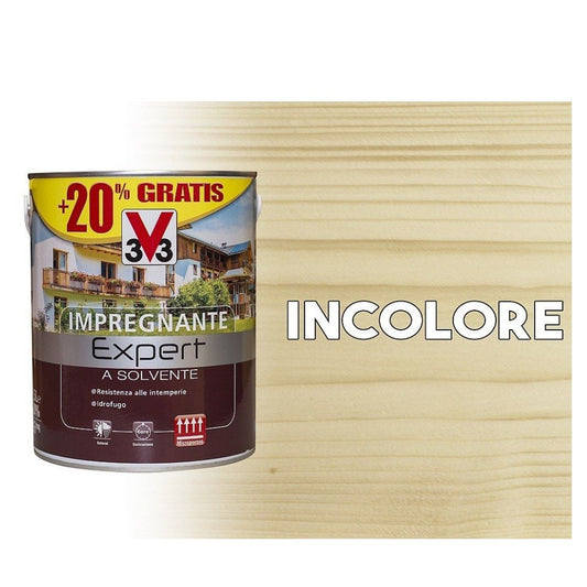 Impregnante protector para madera en base disolvente Expert incoloro 3 litros