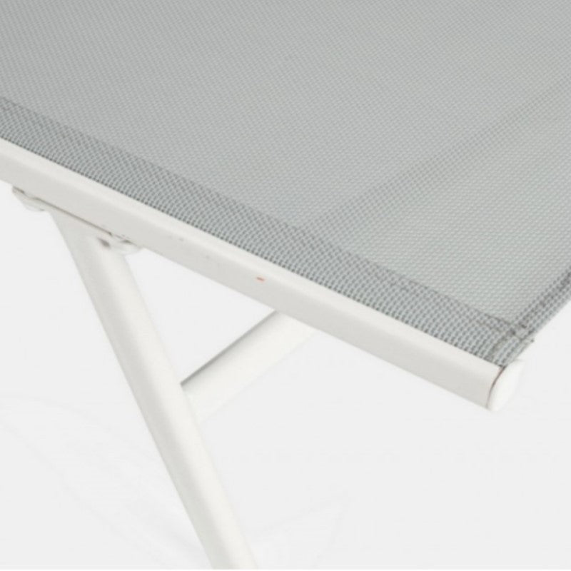 Arent cot in steel and with white armrests cm 195