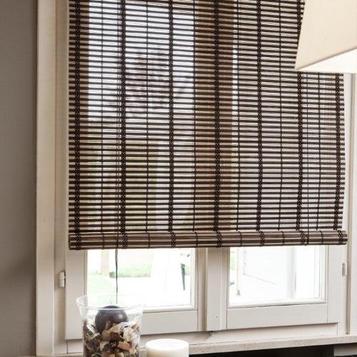 Rolling Shutter In Bamboo Strips Cm 120 X 250 - Dark Brown Biacchi Ettore