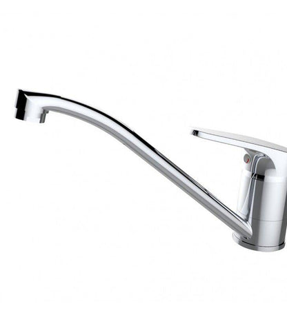 Mia series mixer with swivel spout for chromed sink.