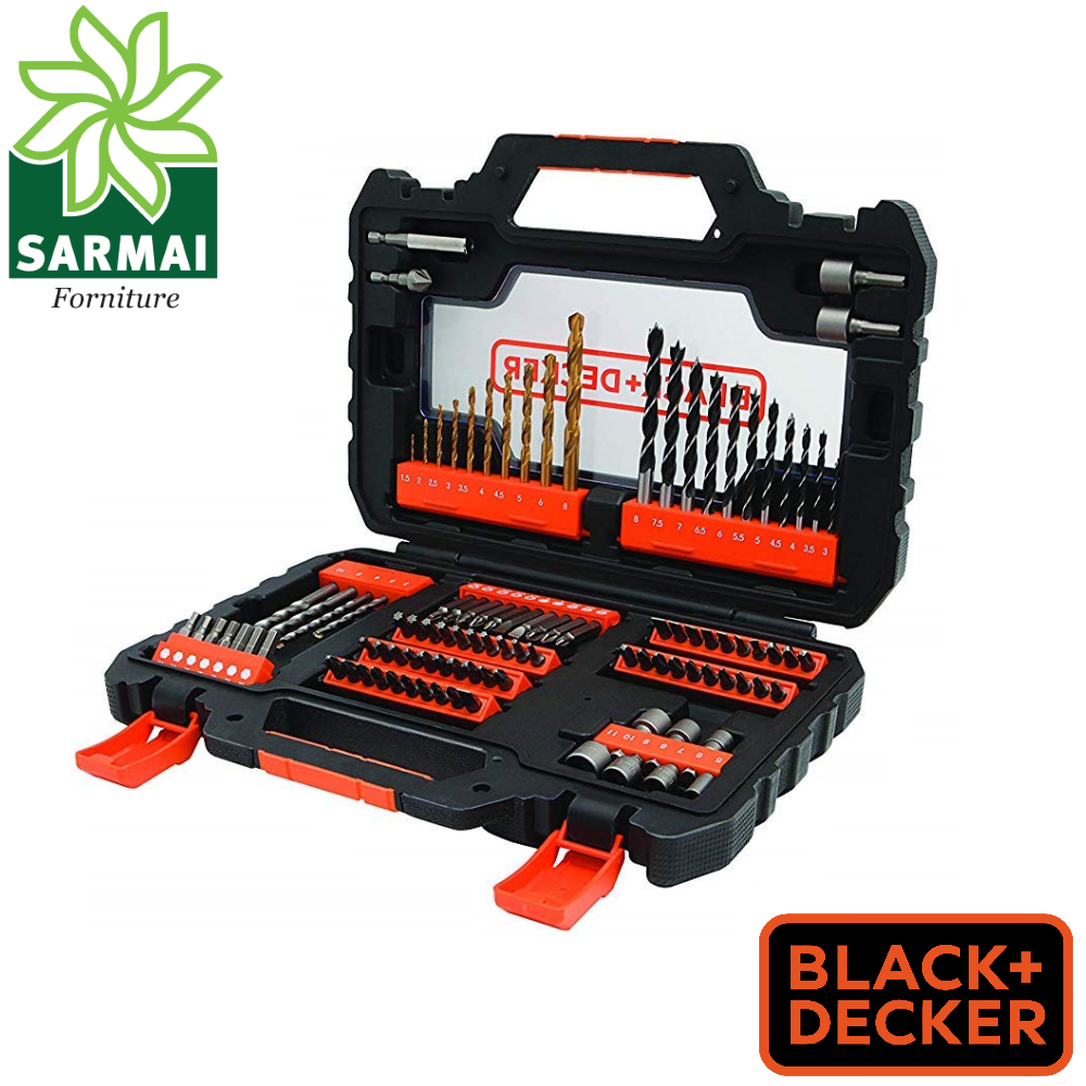 104-piece set <strong>Black and Decker</strong> tips and inserts