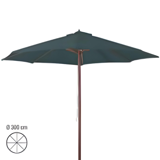 Wooden umbrella diameter 3 green