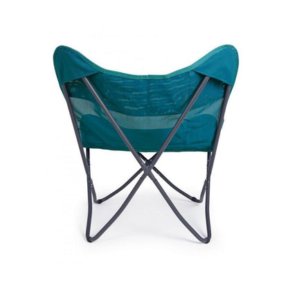 Folding beach chair in Aqua Green textilene BUTTERFLY GABICCE 77.5x81x h89 cm