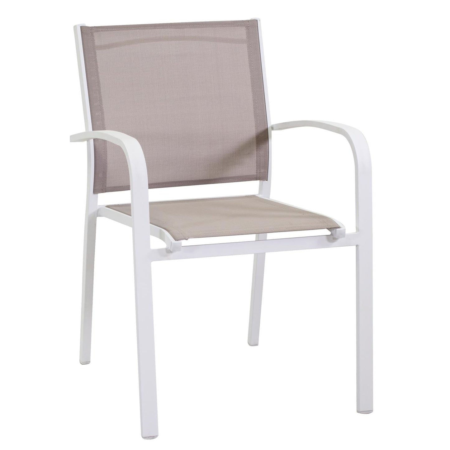 Silla Apilable de Aluminio Blanco - 56 x 83,5 x 59,5 cm