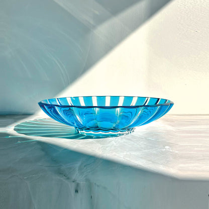 Guzzini Turquoise Turtleneck Fruit Bowl Centerpiece