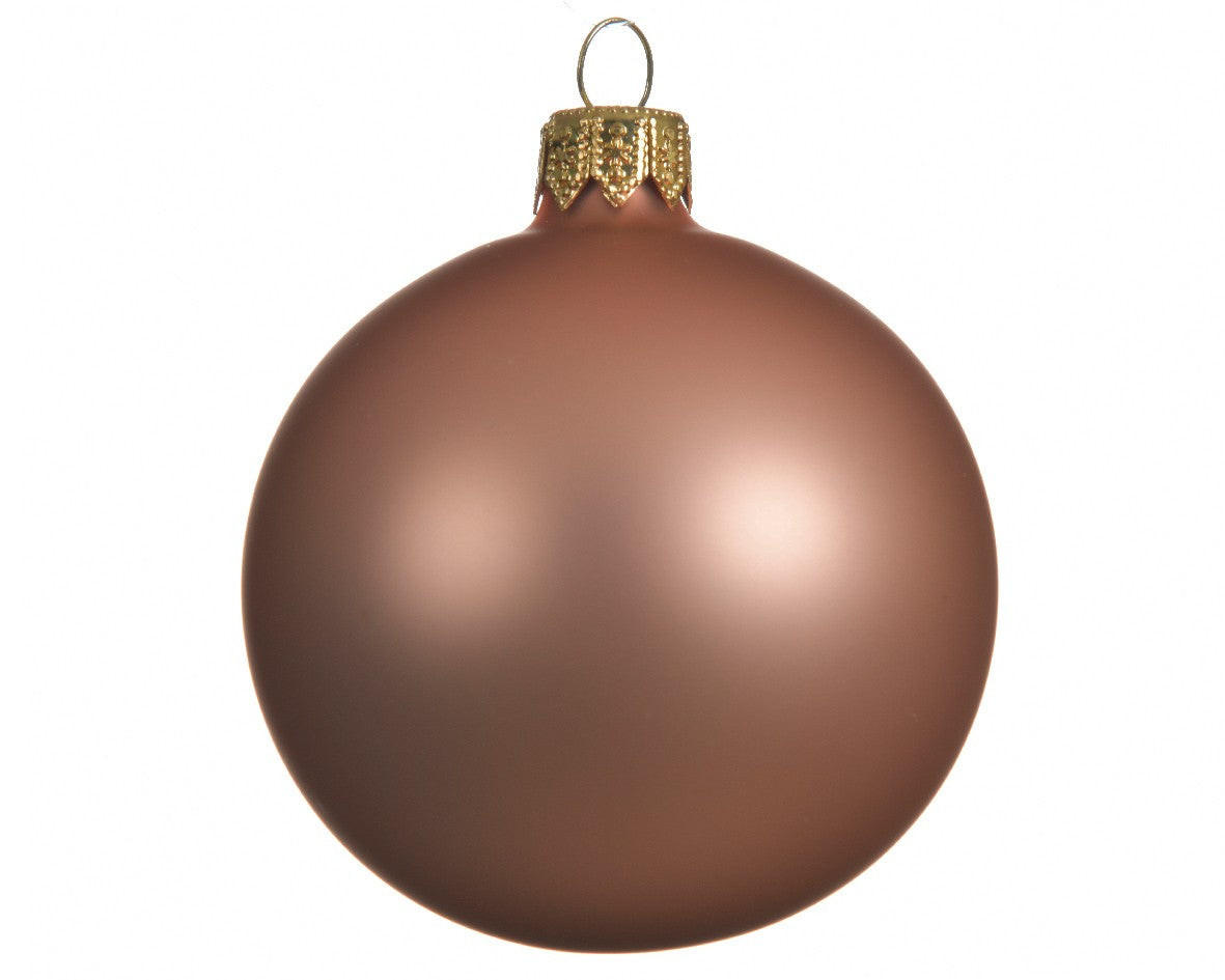 Christmas ball in opaque bronze glass cm 15