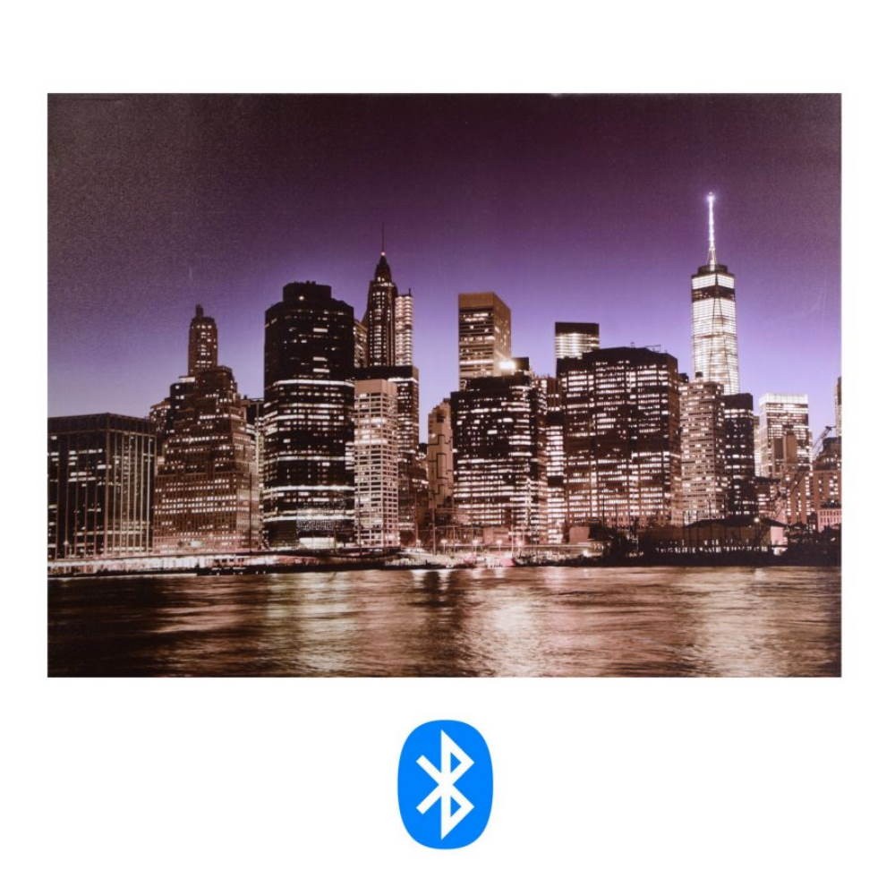 Panel bluetooth con estampado de ciudad nocturna