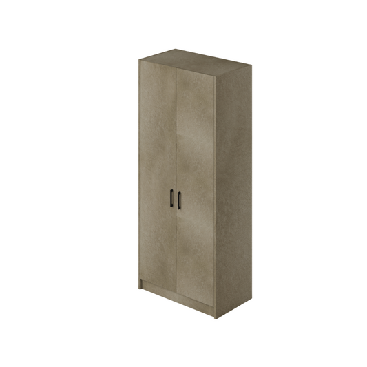 Kleiderschrank 2 Türen ohne Schubladen in der Farbe Lehm H210x91x52cm