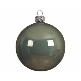 Christmas tree decoration Light green glossy glass ball 8 cm