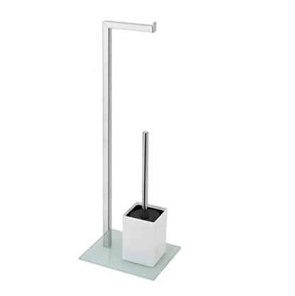 Stand for toilet brush and paper holder