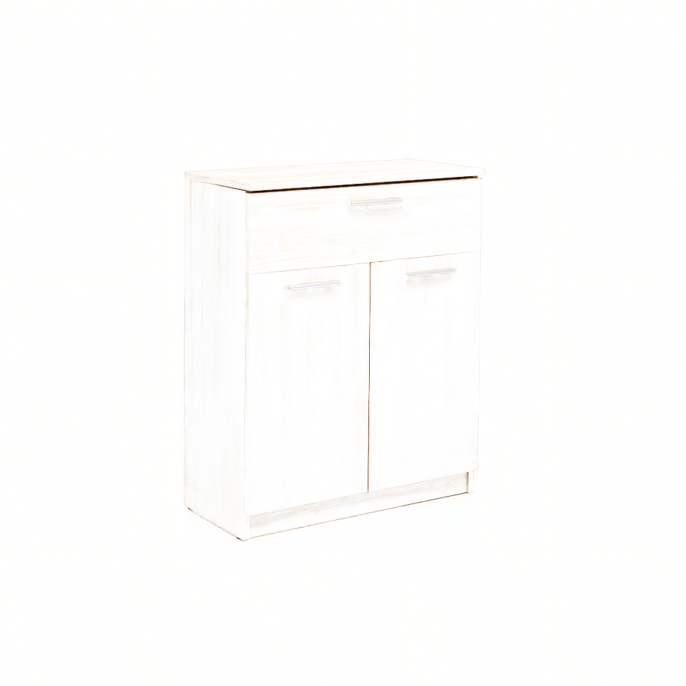 Chelsea White Mobile with 2 Doors and Drawer - 80x36H88 cm