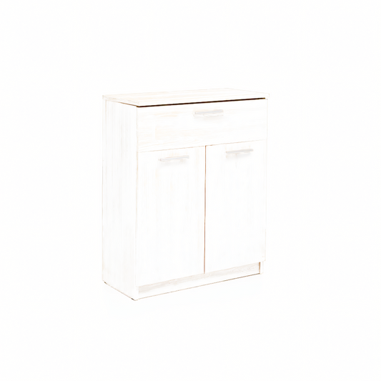 Chelsea White Mobile with 2 Doors and Drawer - 80x36H88 cm