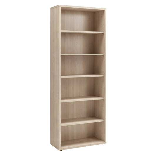 Davinci tall bookcase with 6 oak compartments