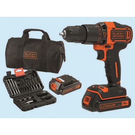 Black+Decker BDCHD18B S32 Cordless Drill - 18 Volt Lithium Battery - 1.5 Ah