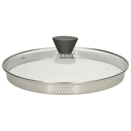 Strainer Lid Edge Steel 24 Cm Transparent Glass