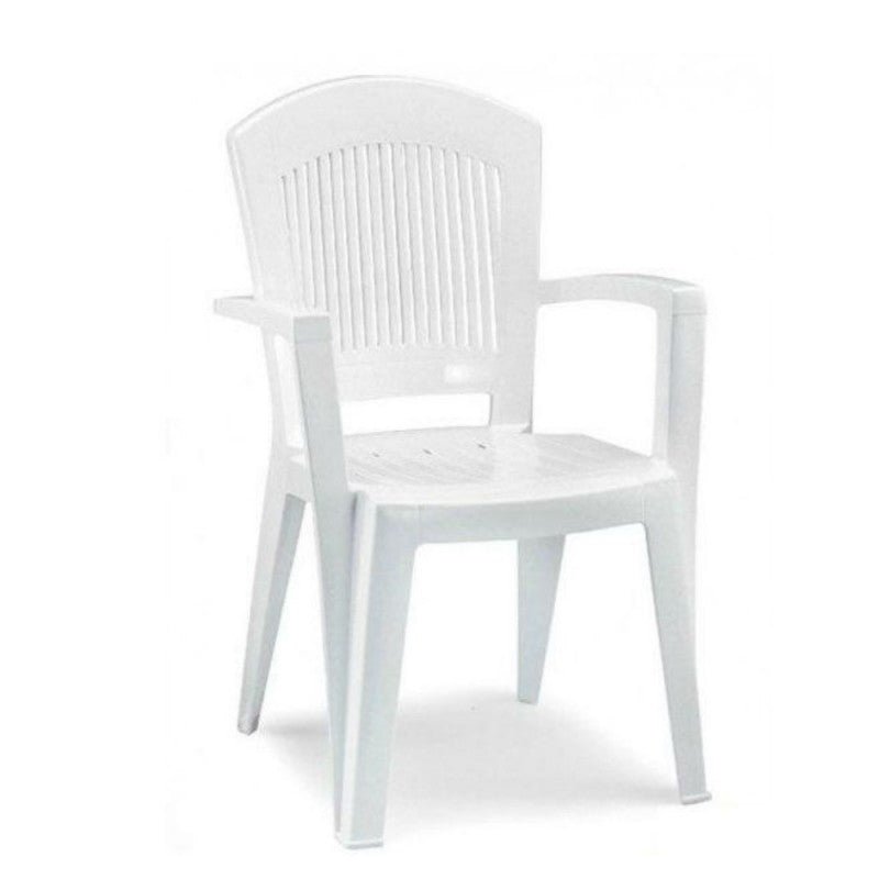 Super Elegant white resin outdoor armchair Scab Design PZ 1