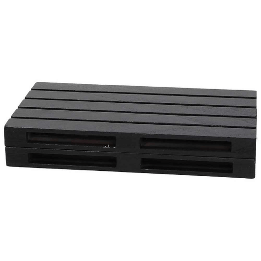 Set de 2 Bandejas Palet Pequeñas 20x12 cm en madera negra