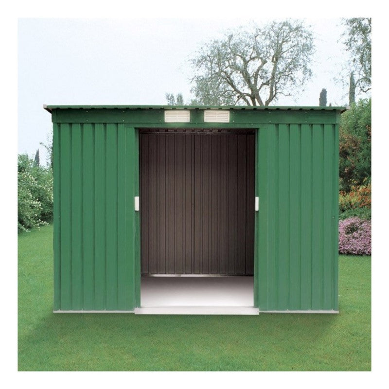 Garden box in metal MAISONETTE green 121x194x h181 cm