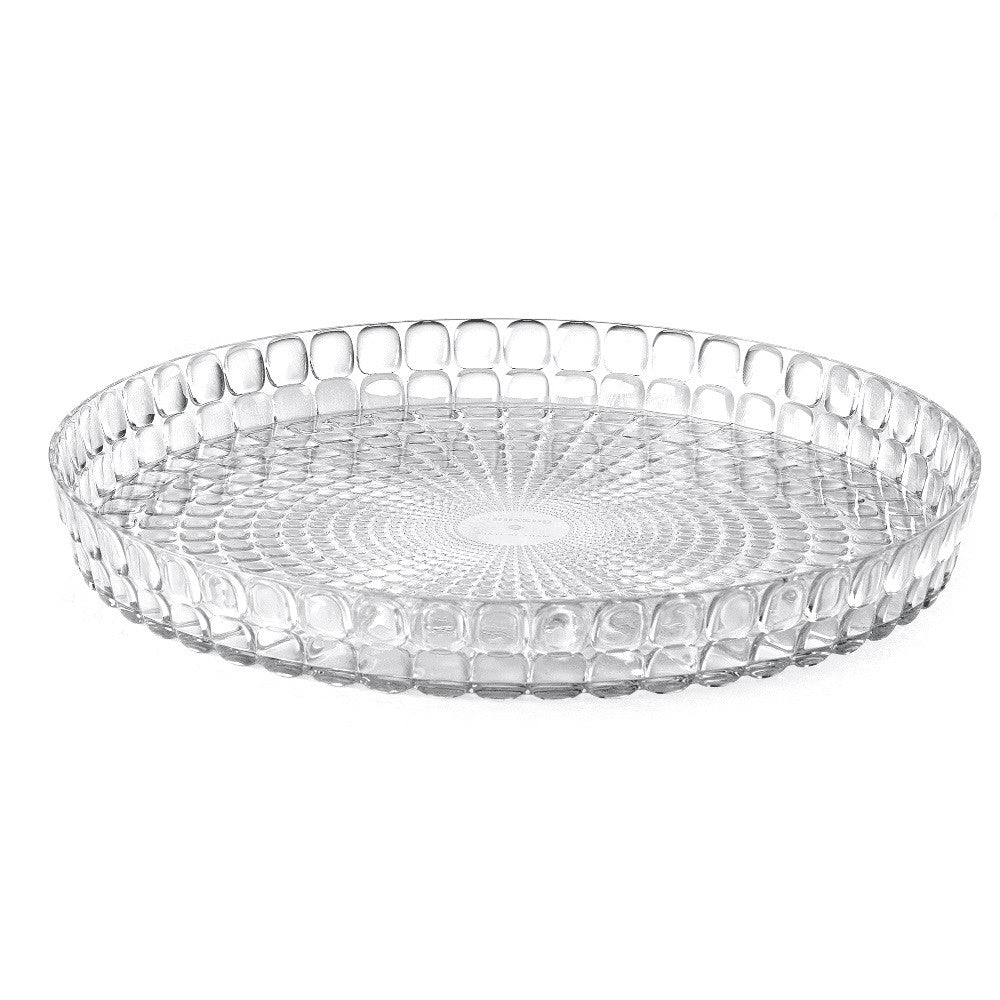 TRANSPARENT TIFFANY ROUND TRAY